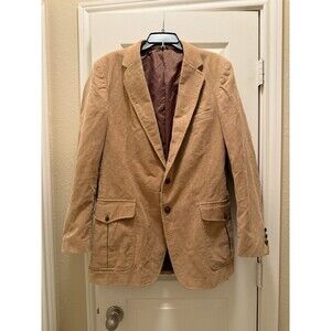 The Corduroy Collection Men's Size 44 Camel 2 Button Patch Pocket w/Flaps Blazer